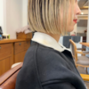 清潔感を引き出す  あごラインの切りっぱなしストレートボブ