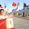 中国のミサイル護衛艦「塩城艦」がキプロスに到着 