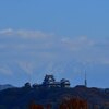 松山城と石鎚山
