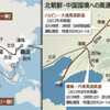 中朝国境まで迫った中国高速鉄道の路線
