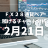 【FX】稼げるチャート分析 2月21日