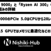 「Ryzen 9000」シリーズのI/OとCCDの構成、「Ryzen AI 300」のRDNA 3.5のより詳しい情報