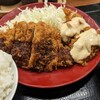 海老マヨとチキンカツの合い盛り定食