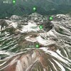 Google Earthで日本百名山 / 岩木山 / 後方羊蹄山 / 幌尻岳 / 十勝岳 / 大雪山