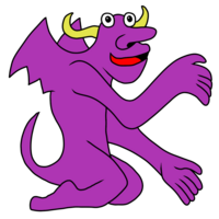 サイズを測る悪魔 のかわいいイラスト