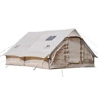 TOMOUNTエアーテント12㎡は家族キャンプの新定番！設営簡単＆薪ストーブ対応の4シーズン大型ロッジ型テント