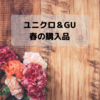 ユニクロ＆GU使える春服　購入品紹介2018春物