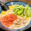 陸奥湊　きんざん今月のラーメン海老の冷やし豆乳絶対食べて〜　