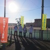 登校の風景：民生児童委員のあいさつ運動