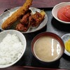 西川口の「あおき食堂」でさんまフライと唐揚げ定食を食べました★