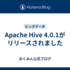 Apache Hive 4.0.1がリリースされました