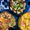 フライパンごと食卓へ運ぶ料理　ハマグリ煮 肉野菜炒め コーンのスクランブルエッグ