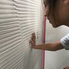 珪藻土に記念の手形