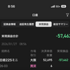 【速報】本日の実績：▲57,462円