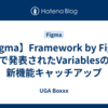【Figma】Framework by Figma で発表されたVariablesの新機能キャッチアップ