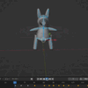 Blenderで自作の3Dモデルにアーマチュアを追加して、アニメーションさせる