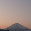 夕暮れの富士山