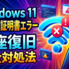Windows 11でWi-Fiの証明書エラーが発生した際に通信を即座に復旧させる完全対処法