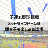 子連れ野球観戦！埼玉西武ライオンズの本拠地、メットライフドームは、親子で楽しめる球場なんです！