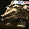 夜桜をライトアップ　熊本城春の夜間開園　
