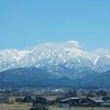 2023年3月北陸新幹線から見る迫力の立山連峰