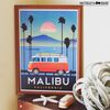 ワーゲンバスポスター MALIBUが色鮮やかになって再入荷！