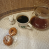 今回のコーヒーはブラジル(浅煎り)～お茶請けはドーナッツ～