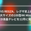 TVS REGZA、レグザ史上最大サイズの100型4K Mini LED液晶テレビを12月に発売　山崎光春