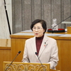 １１日、阿部県議が一般質問。協会健保並の国保税負担にするため国庫負担増を求めました。商業まちづくり条例基本方針見直しに広域連携都市圏の考え方を入れるべきではないと指摘。