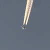 寒空に飛行機雲