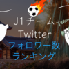 J1Twitterフォロワー数ランキング❗️フロンターレは何位？