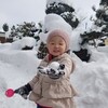 孫と雪⛄遊び