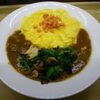 【今日のＣ＆Ｃカレー】　￥　ほうれん草ときのこのオムカレー　\680 永山店　　