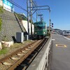 江ノ電全区間(藤沢~鎌倉)12kmウォーキング。快晴の中歩く海沿いの景色は格別！。長めの散歩コースとしてかなりオススメできる。
