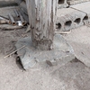 腐食した軒柱の補修