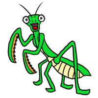 かわいいカマキリ のイラスト