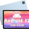 Android 12 タブレットBlackview Tab7WiFi タブレット 10.1インチ wi-fiモデル 5GBRAM+64GBROM+1TB TF拡張、4コアCPU 6580mAh、Google GMS認証、1280*800 IPS HD 画面、デュアルカメラ+Type-C+Bluetooth+OTG、子供にも適当なプレゼント/子供用タブレットPC、日本語取扱説明書付き+一年保証-ブルー [SIM対応しない] (バージョンアップ)