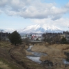 今日の岩手山（簗川沿い→南大橋→雫石川水管橋近く）