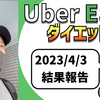 ウーバーイーツ配達員ダイエット63日目の稼働結果。【2023.4.3】