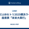 米米CLUBセトリ2025横浜ライブ/座席表「米米大興行」
