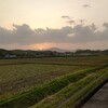 飯塚の現場を離れる時に、ちょうど夕陽が