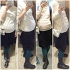 本日のコーデ。妊娠7ケ月とウルトラライトダウンSサイズ。