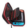 ニンテンドー スイッチ ケース LDhome 任天堂 キャリングケース Nintendo Switch 専用保護カバー 防塵、防汚 耐衝撃 20枚カード 充電器 ケーブル イヤホンなど小物収納可 レッド