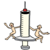 かわいい注射器 のイラスト