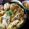 鯵ヶ沢・ドライブイン汐風のイカメンチ丼＆ヒラメのヅケ丼