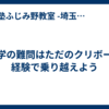 数学の難問はただのクリボー？経験で乗り越えよう