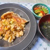 【あり合わせご飯】チョリソーチャーハン、わかめスープ、アボカドわさび