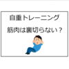 自重トレーニング、筋肉は裏切らない？（筋トレ ビジネスに通ず）