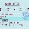 本日の使用切符：JR東日本 高崎駅発行 東京➡︎二宮 普通列車用 グリーン券