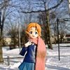 雪景色のペコちゃん